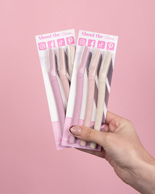 Dermaplane Razor Printed Pattern DERMAPLANING RAZORS – About The Glow